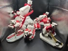 Coca-Cola Vintage Ceramic Polar Bears Lot of 8 Year - 1995 Sports Theme