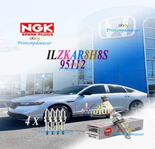 Spark Plug ILZKAR8H8S NGK 95112 LASER IRIDIUM FIT HONDA CIVIC 1.5L L4 set of 4