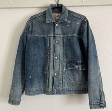 Chi Mala Denim Jacket Oversized XS Soft Dmg Wash Used 4X Wear JAPAN