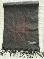 100 Cashmere Scarf Made In Scotland Charcoal Gray Length 16 Men/Women New