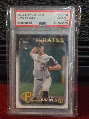 2024 Topps Update Series - Paul Skenes #US100 White uniform (RC) PSA 10 Pirates