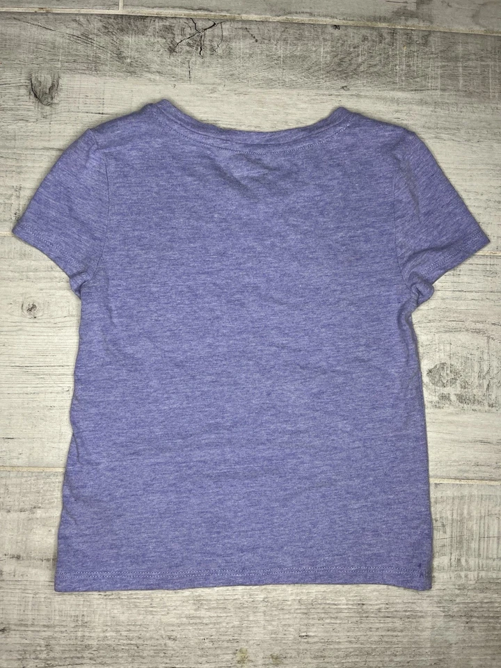 Camiseta Gap Niñas Pequeñas Talla 4-5 Años Antiguo Diseño Lentejuelas Púrpura Foto 2 de 4