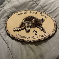 PHILMONT SCOUT RANCH CIMARRON, NM WALL PLAQUE • BOY SCOUTS OF AMERICA, Vintage