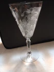 Fostoria Rogene Poppy Water Wine Goblets 7 1/2" Depression Crystal Antique