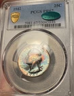 1942 Washington Quarter PCGS PR67 CAC Rainbow Toned Gem Proof