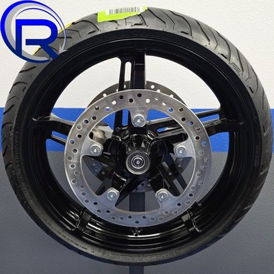 Harley Touring Blackout Helix Wheel Rotors NEW Tire Package 2009+ HD Baggers
