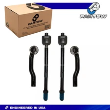 PartsW Toyota Corolla 4Pc Front Inner Outer Tie Rod Ends LH RH Kit 2003-2008