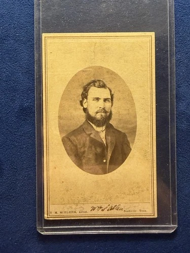 Civil War CDV Photo William F Allen 85th Illinois Wounded In Action Perryville
