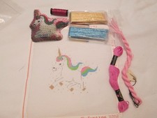 UNICORN DELIGHT-PRINCESS AND ME-HP NEEDLEPOINT CANVAS-STITCH GUIDE-THREADS