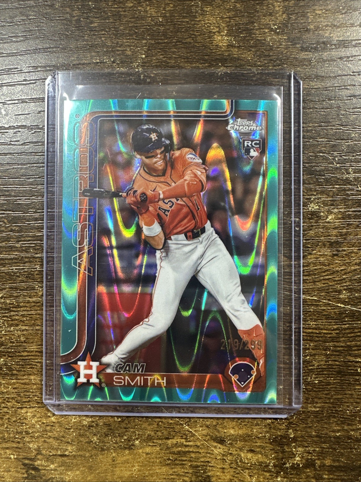 CAM SMITH 2025 Topps Chrome Update Rookie Teal RayWave 219/299 Astros #USC145