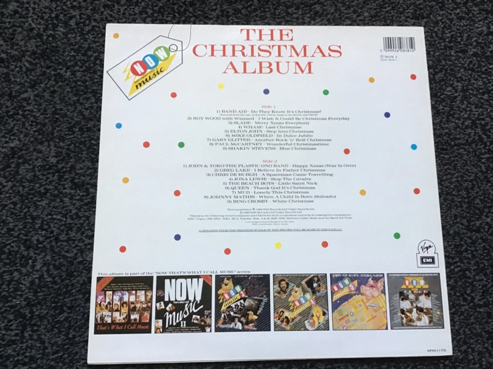 NOW - THE CHRISTMAS ALBUM - V/A 1985 UK LP VIRGIN EMI NOX 1 EXCELLENT CONDITION  - Image 2 of 4