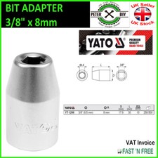 Socket 3/8" Square to 8mm Hex Female Screwdriver Bit Adapter Holder Socket Yato