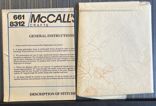 UNCUT Vintage Mccalls Sewing Pattern 8312 By Cathy Needlecraft Bedcover Runner - Picture 3 of 4