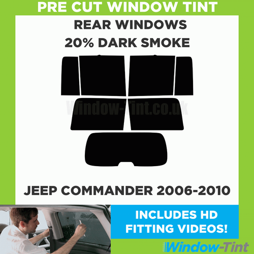 For Jeep Commander 2006-10 Pre Cut Window Tint Kit 20% Dark Rear Tinting Film - Picture 2 of 10