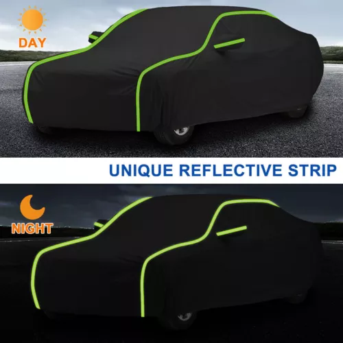 Waterproof Car Cover 6 Layer Heavy Duty Cotton Lined UV Protection - Size Large - Bild 9 von 17
