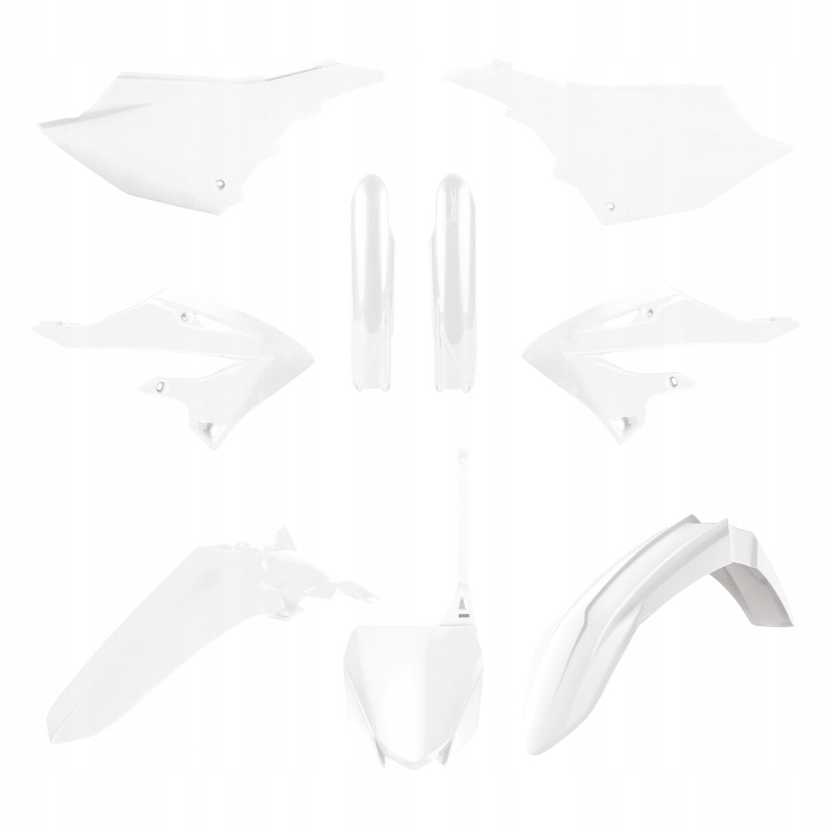 Plastiques Yamaha YZ 125 250 blancs haute résistance aux chocs pour motocross 22-23