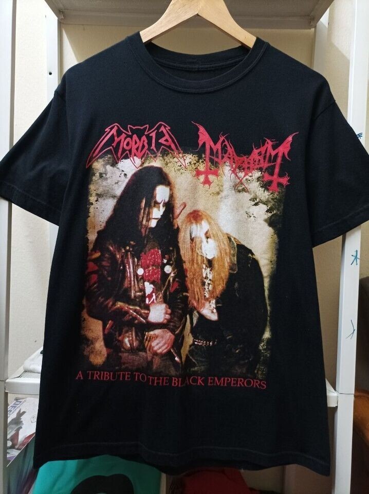 mayhem × morbid tシャツ　the black emperors Mayhem/Morbid “Black Emperors” Embroidered Tee | Black Zone