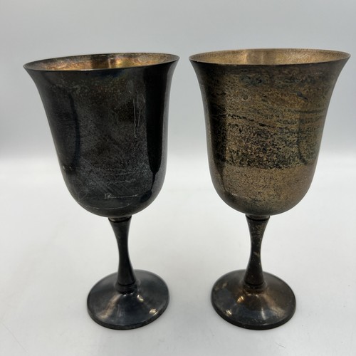 Vintage 2 Salem Silverplate Goblets - Picture 1 of 18