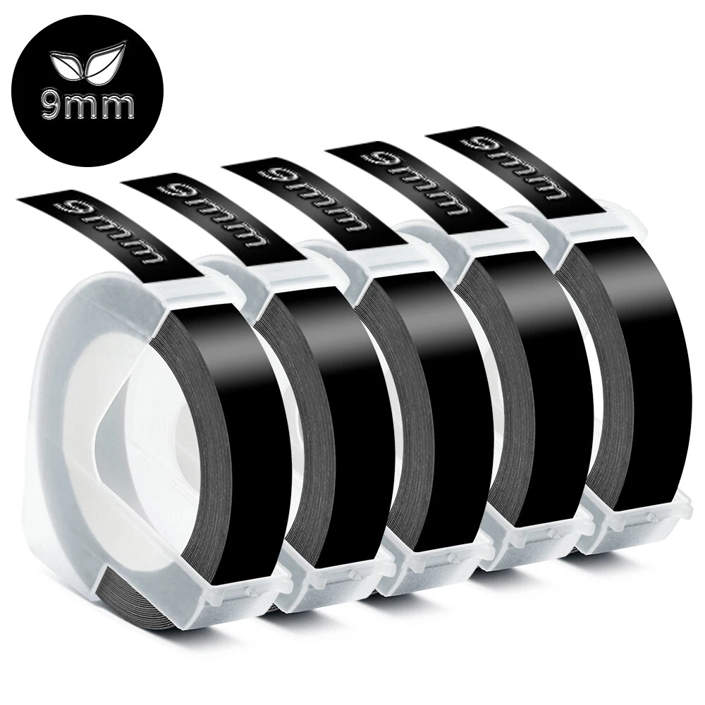 DYMO Prägeband 3D, 9 mm x 3 m, schwarz, glänzend 520109 bei www