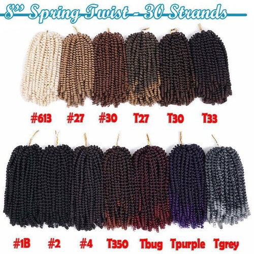 60 Strands Spring Passion Twist NATURAL Crochet Braiding Hair Extensions Brown - Picture 3 of 24