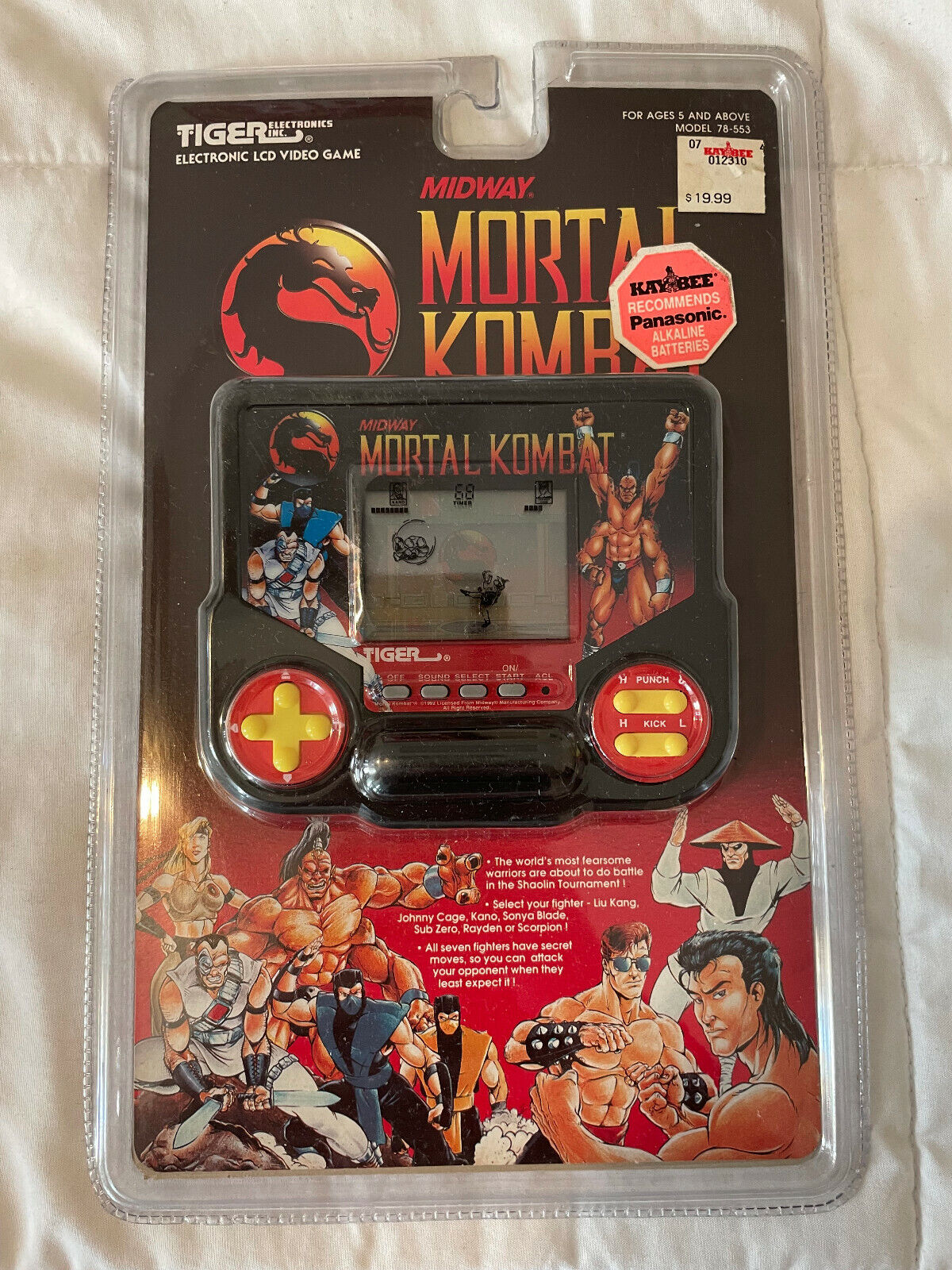 Vintage Mortal Kombat Tiger Electronics Handheld Game Factory Sealed New 