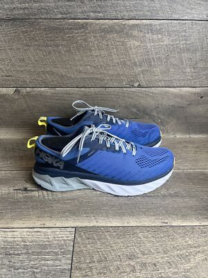 Hoka One One Mens Arahi 3 1104097 Blue Running Shoes Lace Up 
