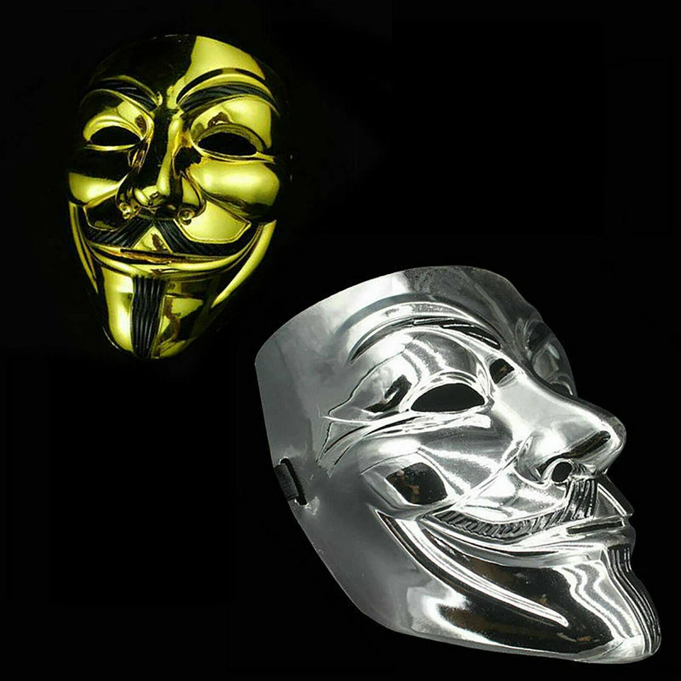 2x Funny V Vendetta Halloween Fancy Cosplay Party Create Guy Anonymous Mask.... - Image 2 of 4