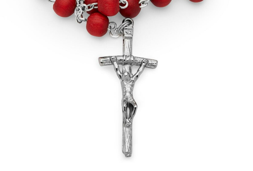 Rosario Perline Giovanni Paolo II Gusto Rosa Collana Cattolica Preghiera dal ... - Foto 6 di 9