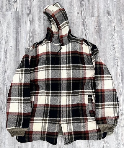 Vintage 1970s Lee Wald Weatherpal Outerwear Stripe Wool Mens Jacket I5