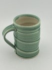 Green 12 oz Swirl Designed Studio Art Pottery Coffee Mug Signed - Holbeiry 25/40 — photo 2