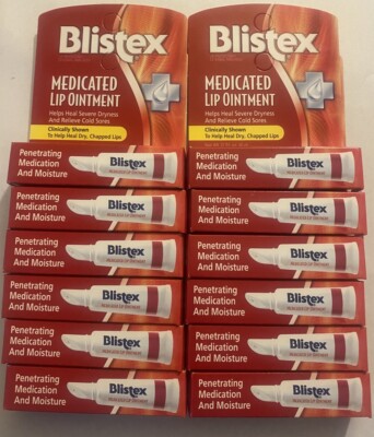 24 Packs Of Blistex Medicated Lip Balm SPF 15 0.21 oz Prevent Dry Lips Medex Red
