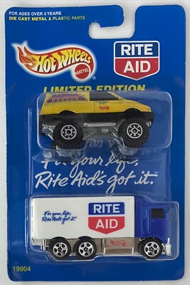 1998 Hot Wheels Rite Aid Exclusive Hiway Hauler & Tall Ryder Limited Edition