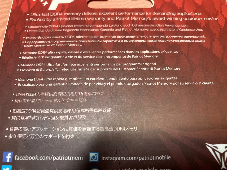 patriot viper ddr4 16gb PC4-22400 2800MHz Gamer Ultra Fast Memory PE000493 Tech - Image 3 of 4