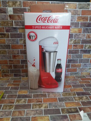 Coca-Cola 2 Speed Milkshake Maker Vintage 1950s Style Blender Mixer New 