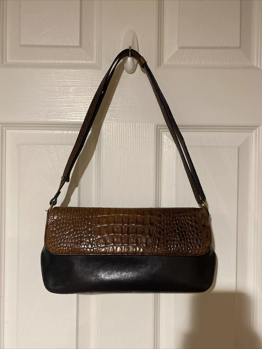 Dark brown croc bag cheap