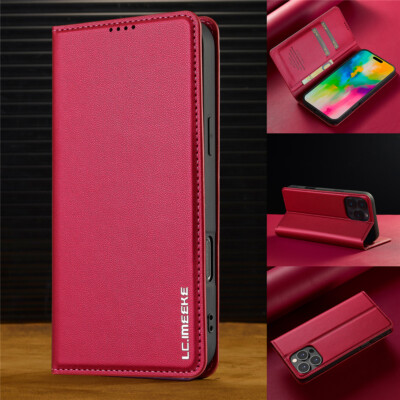 Magnetic Case Wallet Leather Flip Cover Fr iPhone 17 16e 15 14 13 12 11 Pro Max+
