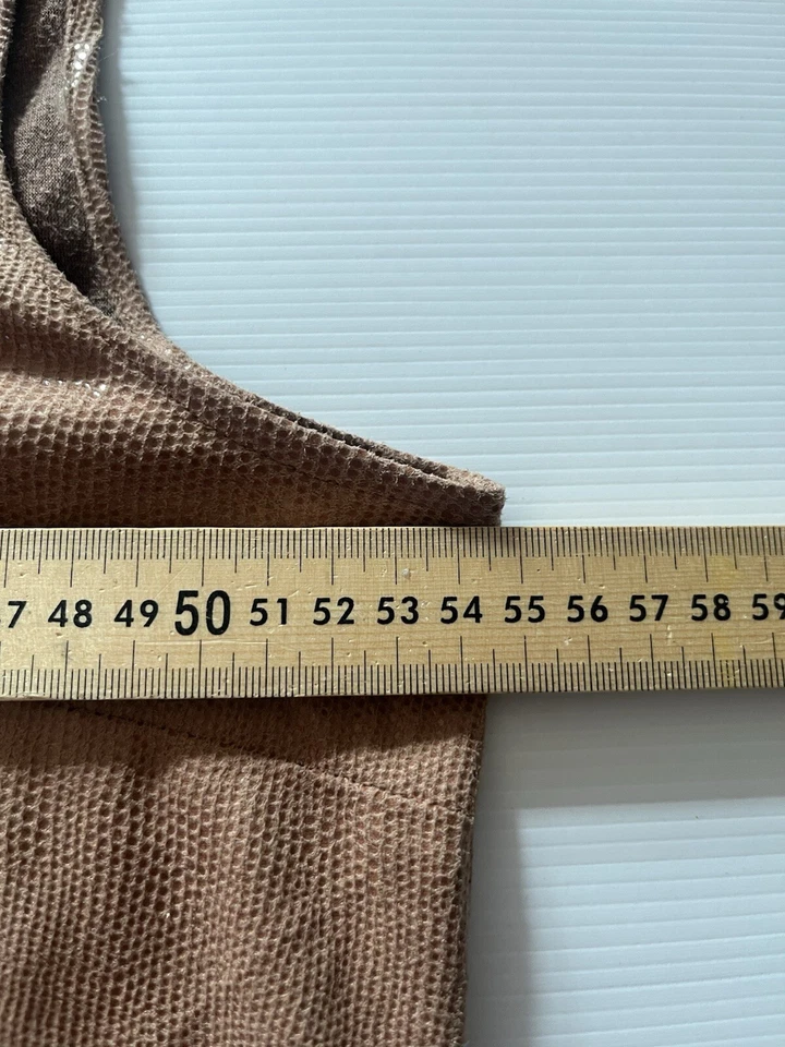 VINTAGE Joseph Ribkoff Sleeveless Button Up Top Blouse Size 12 Brown Made In Aus Foto 4 de 4