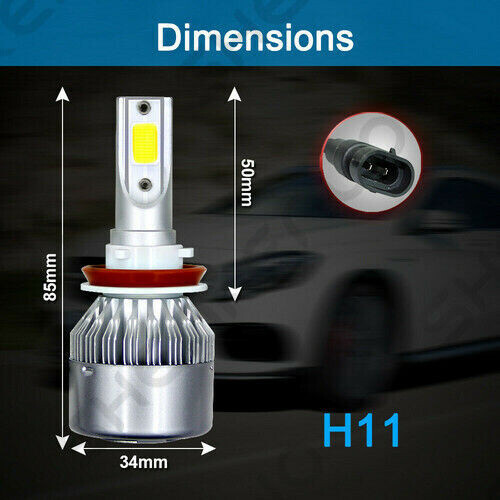 For Toyota Prius 2010-2017 - 2Pcs H11 LED Headlight Low Beam Bulbs 6000K White - Bild 8 von 12