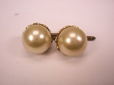 Singles 2 9/16" Faux Large Pearl Vintage Formal Shirt Stud set tux groom f02