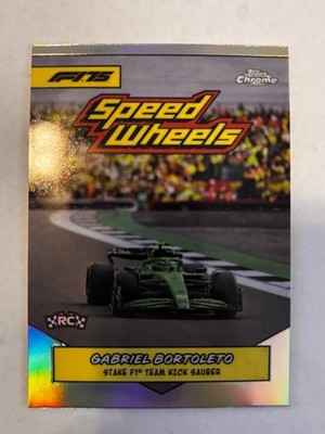 2025 Topps Chrome F1-Gabriel Bortoleto Rookie Refractor Speed Wheels #75-Kick MT