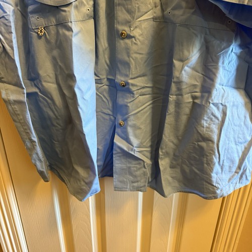 Columbia Men's Size 3XL Blue Short Sleeve Button Down Vented Fishing Shirt - Picture 3 of 6