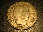 1906-S 90% Silver Barber Dime