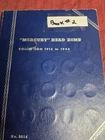 MERCURY DIME BOOK 1916-1945D , 75 DIMES ONLY MISSING 1916D AND 1921D,MERC.REV.