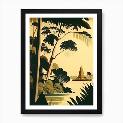 Koh Kood Thailand Rousseau Inspired Framed Wall Art Poster Canvas Print Picture