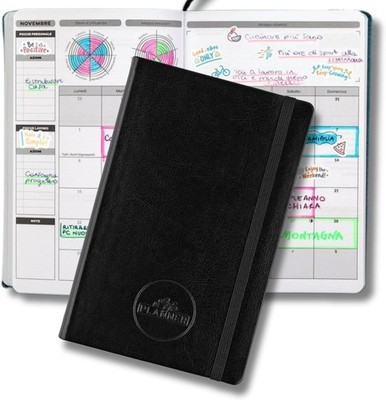 Tagebuch 12 Monate Planer Plan Januar bis Dezember 2025 | Farben | Made in Italy