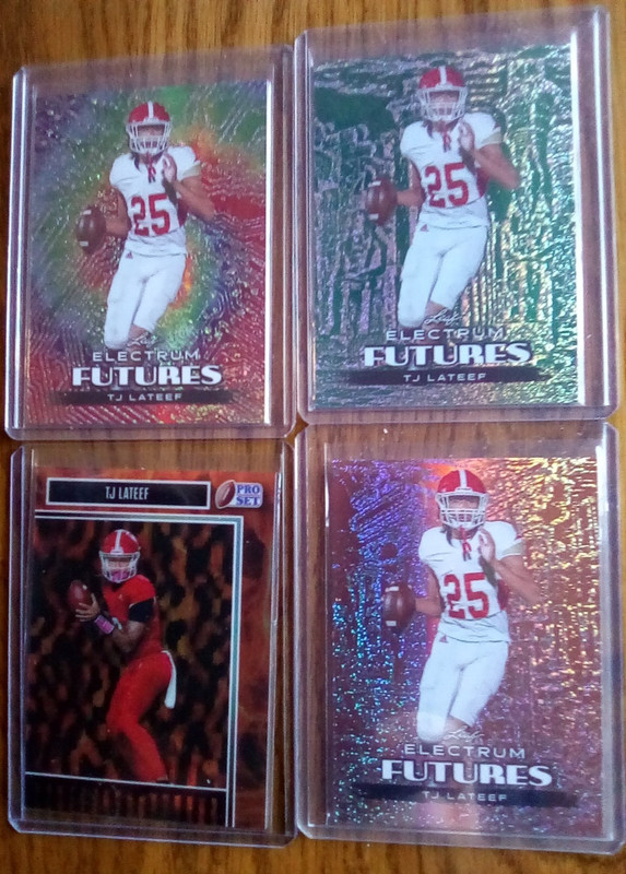 2024 Leaf Electrum Futures & 2025 Pro Set  TJ Lateef #'d rookie card lot !! 🔥
