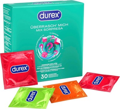 Durex Surprise Me Assortment Box 30 Condoms 4 Varieties Surprise Me Set