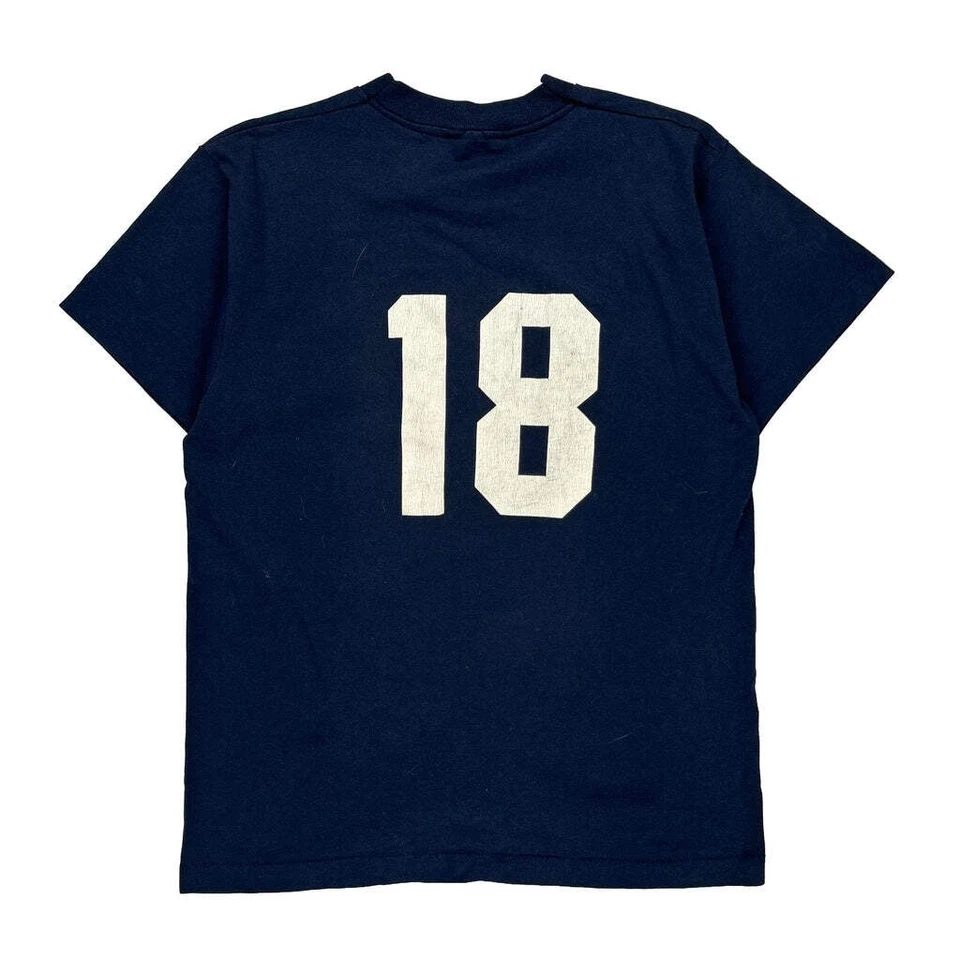 18 Unbranded Single Stitch T-Shirt - Large Navy Cotton - Image 2 of 4