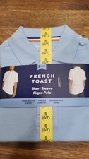 2-Pack Size 6/7 French Toast Boys Lite Blue Pique Polo Shirt 2