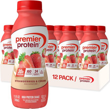 Premier Protein Shake, Strawberries Cream, 30G Protein, No Added Sugar, 24 Vit